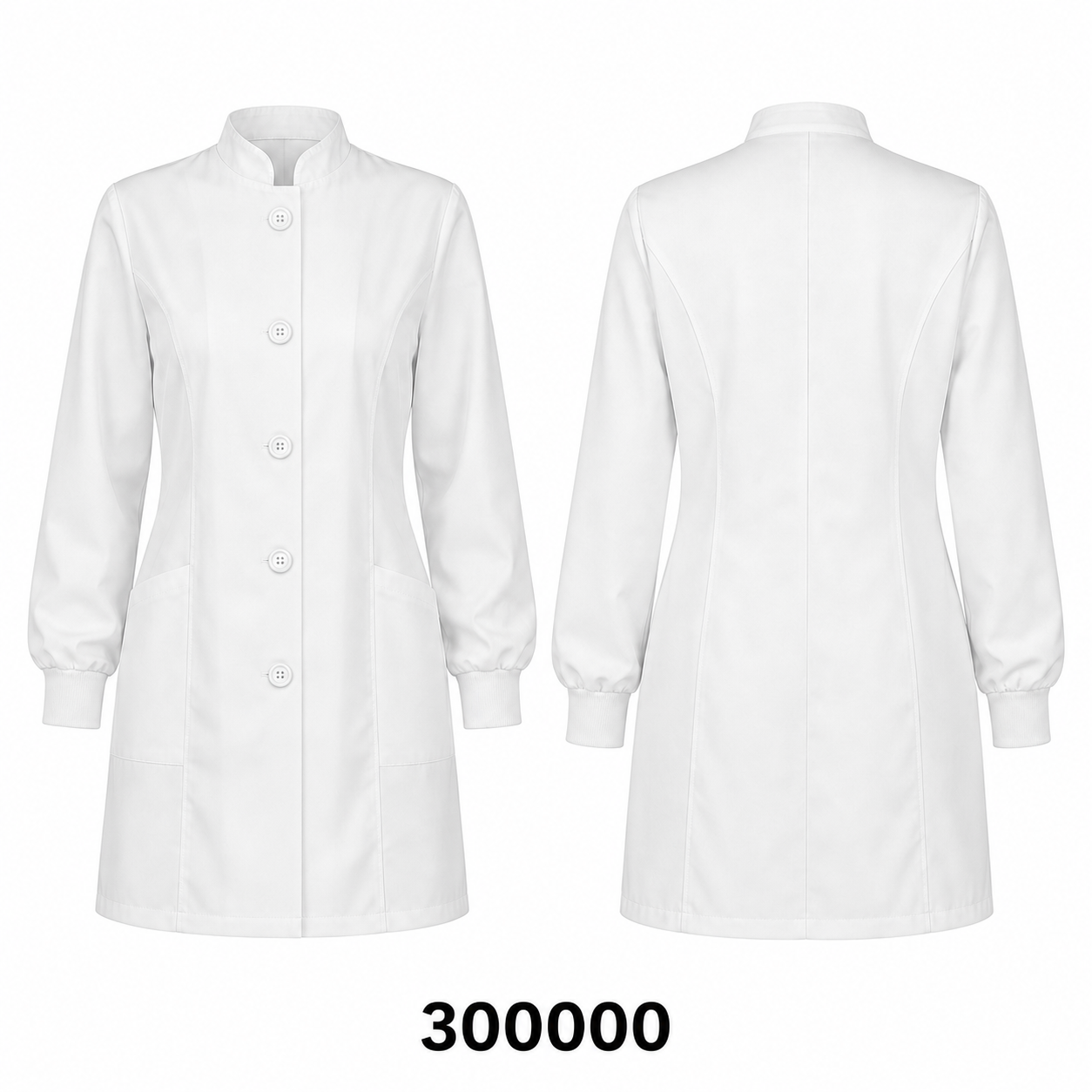 Jaleco slim feminino branco com botão — Oxford
